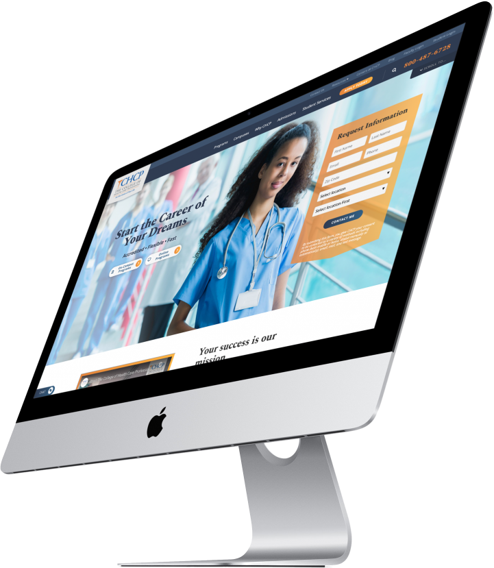 The College of Health Care Professions Website Design
