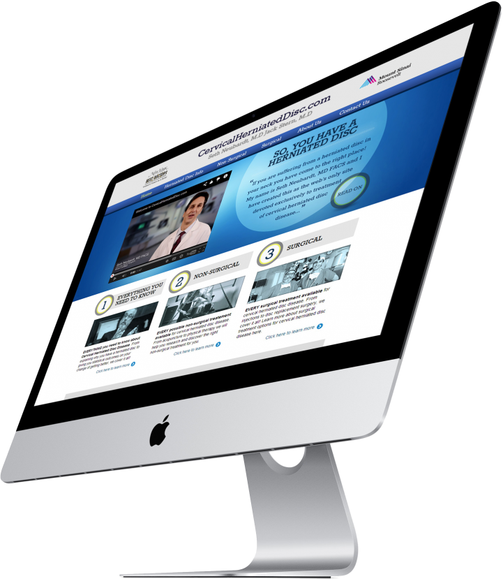 Cervical Herniated Disc Website Design